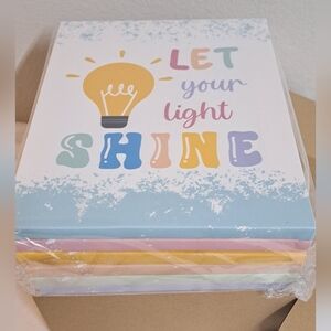 Christian Nursery Wall Art 6pc Canvas Set Kids Room Decor Bible Verse Prints